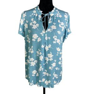 Floral Blue Women's Top